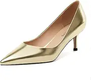 [MOVINSTEPS] Closed Pointed Toe Low Heels Pumps for Women Comfortable Classic Wedding Business Dressy Shoes 2.5 Inch