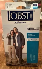 Jobst 110489 Small Knee Closed Toe 20-30 mmHg Cool White Compression Socks NEW!