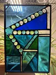 Stained Glass Panels, Water and Ice, Celestial Stars, Elemental Art