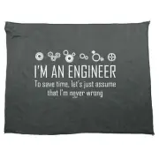 Im An Engineer To Save Time - Funny Novelty Sports Microfiber Towel Gift Gifts