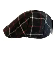 NWT BLOOMINGDALES FLAT TOP DRIVING CAP PLAID M/L