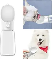 Dog Water Bottle, Leakproof Portable Dog Water Dispenser with Drinking Feeder, Outdoor Travel Water Drinking Bowl for Dogs Pets Cats Puppy Outdoor Walking Hiking, White,550ml