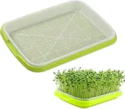 Sprouting Trays | Soil-Without PlantSprouter Tray,Nursery Tray PlantGermination Tray Wheatgrass Cat Grass Seedling Planting Trays for Garden Home Office Buniq