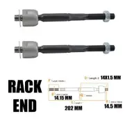 2x Steering Rack End For Ford Ranger T6 PX Mazda BT-50 2WD 4WD 2012-2017 Pickup