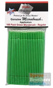 APA1352 Alpha Abrasives Microbrush Applicators - Green - Regular - 100 pack