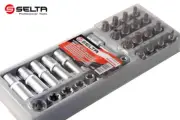 Selta Taiwan 32pc 1/2" Dr. Deep & Reg E-Star Female Socket Torx & Spline Bit Set
