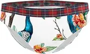 [Tiunyeah] Peacock Stand On Floral Tree S Bikini Panty Women Panties Ladies Underwear Hipster Panties Stretch