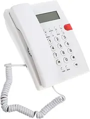 1 Set Landline Telephone Portable House Phones Rotary Phone Adapter Desktop Vintage Landline Phone Desk Phone Handheld Corded Phone for Home Machine Dial Abs White