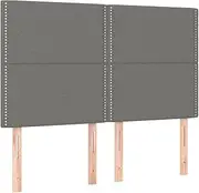 vidaXL Dark Grey LED Fabric Headboard/BedHead Adjustable 144x5x118 cm - Colorful Cuttable LED Lights