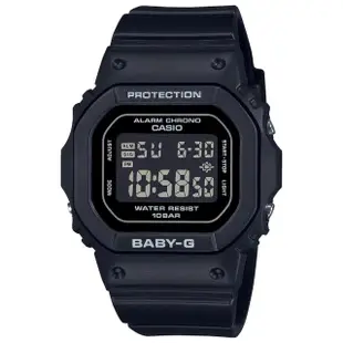 【CASIO 卡西歐】BABY-G 簡約纖薄方形電子腕錶 母親節 禮物(BGD-565U-1)