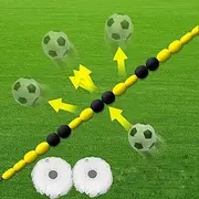 Goalkeeper Training Equipment, 2.75m Goalkeeper Deflection Equipment with 2 Water Bag, Goalkeeper Single Line Deflector, Football Training Equipment Soccer Training Aids for Reflex & Agility