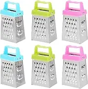 6pcs Mini Cheese Grater, Stainless Steel Garlic Grater Small Box Graters for Kitchen Slicer for Garlic Ginger Vegetable