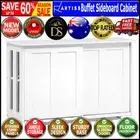 Artiss Buffet Sideboard Cabinet White Doors Storage Shelf Cupboard Hallway Table
