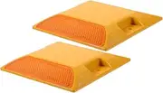 HEALEEP 2pcs Reflective Driveway Markers Reflectors for Enhanced Visibility Suitable for Speed Bumps and Highway Use