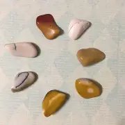 Small Mookaite Jasper Worry Stone Pocket Thumb .75"-1" Reiki Healing