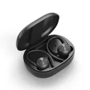 R200 Sports Bluetooth Wireless Headphones with Mic IPX5 Waterproof Ear Hooks Bluetooth Earphones HiFi Stereo Music Earbuds for Phone - Black