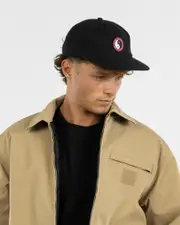 [Town & Country Surf Designs] Town & Country Surf Designs Men's Og Patch Snapback Cap in Black/Pink One Size Black/Pink