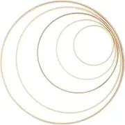 5pcs Dream Catcher Craft Rings DIY Bamboo Macrame Wall Decorations Boho Macrame Wall Hanging Display