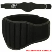 Vam Weight Lifting Belt Gym Back Support Fitness Pain Relief Neoprene 8" Wide