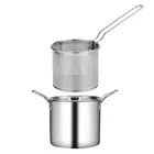 Deep Fry Pan with Handle Japanese Tempura Frying Pot for Fries