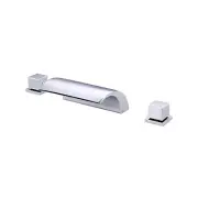 Roman Tub Faucet Waterfall Tub Filler Chrome Deck Mount Bathtub Faucets Brass...