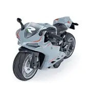Catzon Pull Back Motorcycle Toys 1/12 Scale with Music Light for Boys Kids Cyan
