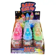 Kidsmania Baby Flash Pop Lollipop Candy with Tangy Candy Bits 12ct. - 1.59oz.