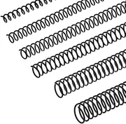 120 PCS Spiral Binding Coils Plastic Binder Binding Spirals Rings Multi Size Spiral Binding Wire Combs, 4:1 Pitch Easy to Use