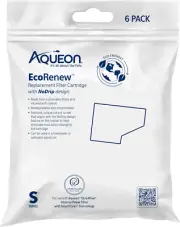 Aquarium Fish Tank Ecorenew Filter Cartridge, Small 6 Pack