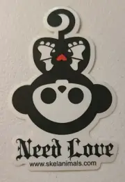 Skelanimal sticker, Marcy the Monkey
