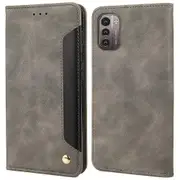 Business Style Wallet Phone Case For Nokia G21 Shockproof Stand Folio Flip Cover Splicing Leather Shell With Wallet