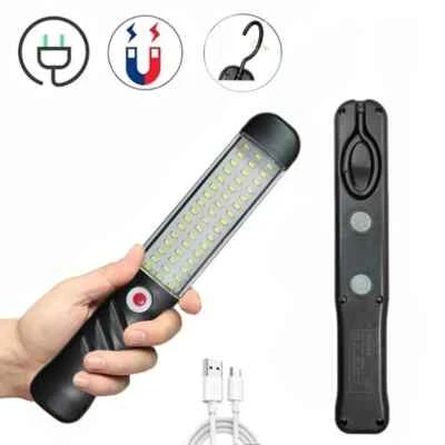 Portable Magnetic Auto Repair Work Light Led Flashlight With Magnet Hook For Car