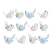 12x LVD Birdie Colours Ceramic Figurine Home Tabletop Ornament Decor Assorted