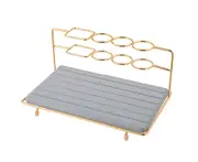 Storage Shelf Absorbent Detachable Iron Frame Large Capacity Metal Toothbrush Holder Household Supplies-Grey Single Layer