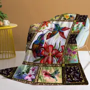 Floral Birds Throw Blanket For Couch Or Bed