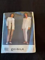 Vintage Vogue Women's Go Silk Sewing Pattern # 1090 Szs 12-14-16 Jacket & Pants