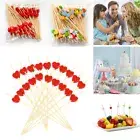 Skewer Fruit Sticks Food Fruit Cocktail Decor Bamboo Picks Handmade Toothpicks