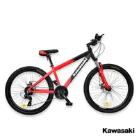 在飛比找ETMall東森購物網優惠-Kawasaki 26吋24速SHIMANO雙碟煞鋁合金避震