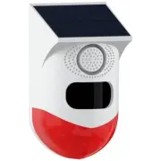 Solar Alarm 120 dB Adjustable Volume Siren Strobe Light Audible Security Alarm