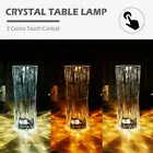 Crystal Table Lamp Acrylic Crystal Bedside Night Light 3 Colors Romantic ShpuA