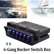 6 Gang Toggle Rocker Switch Panel Control Box for Jeep UTV Camper LED Light Bar