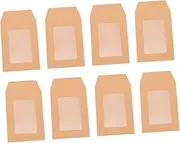 HOUDERCO 25Pcs Paper Blank Envelopes for Bank Documents Sealable Transparent File Bags for School Office and Greeting Card Storage