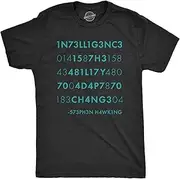 [Crazy Dog T-shirts] Mens Intelligence Is The Ability To Adapt To Change Tshirt Funny Stephen Hawking Quote Novelty Tee