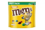 M&M's Peanut Milk Chocolate Snack Party Pack 650g