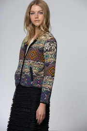 Patterned Jersey Jacket--GOR-104777M1