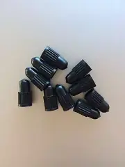 10pcs Plastic Presta Valve Caps - Bike Bicycle - French/Pressure - Black