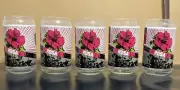 Revolution Brewing Company Rosa Hibiscus Ale 16oz Can Shaped Beer Glass Stickers