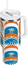 RPLIFE Arch Palm Trees 40oz Tumbler with Handle, Stainless Steel Cup, Insulated Tumblers with Handles