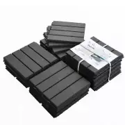 Sudzendf Interlocking Decking Tiles 12"x12"Composite Square Dark Grey(Pack-27)