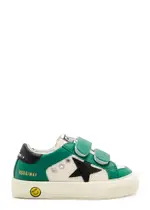 Golden Goose Kids May School Panelled Leather Sneakers (IT19-IT27) - White - 20 (IT20/ UK4 Baby) 20 (IT20/ UK4 BABY)